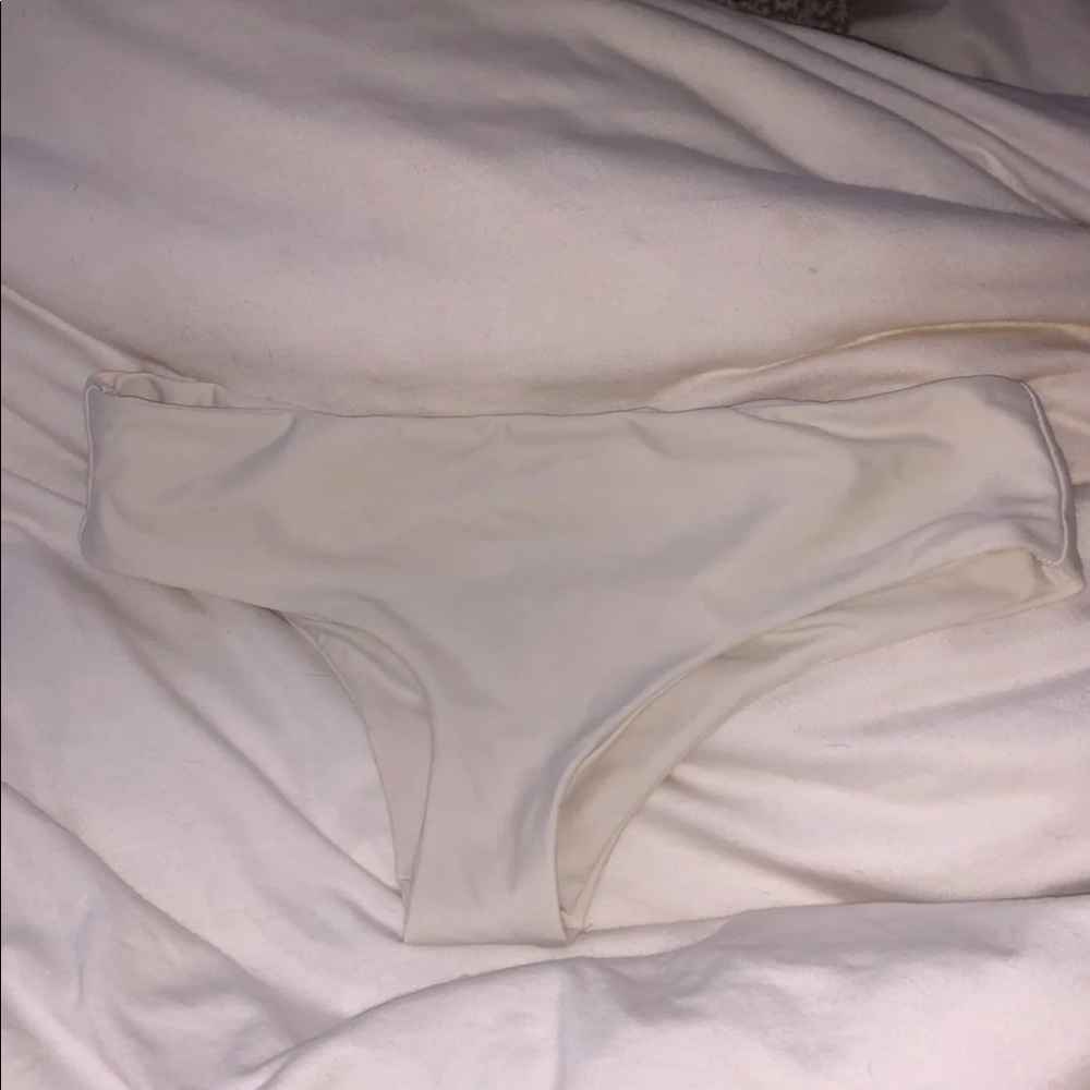 white bikini bottoms